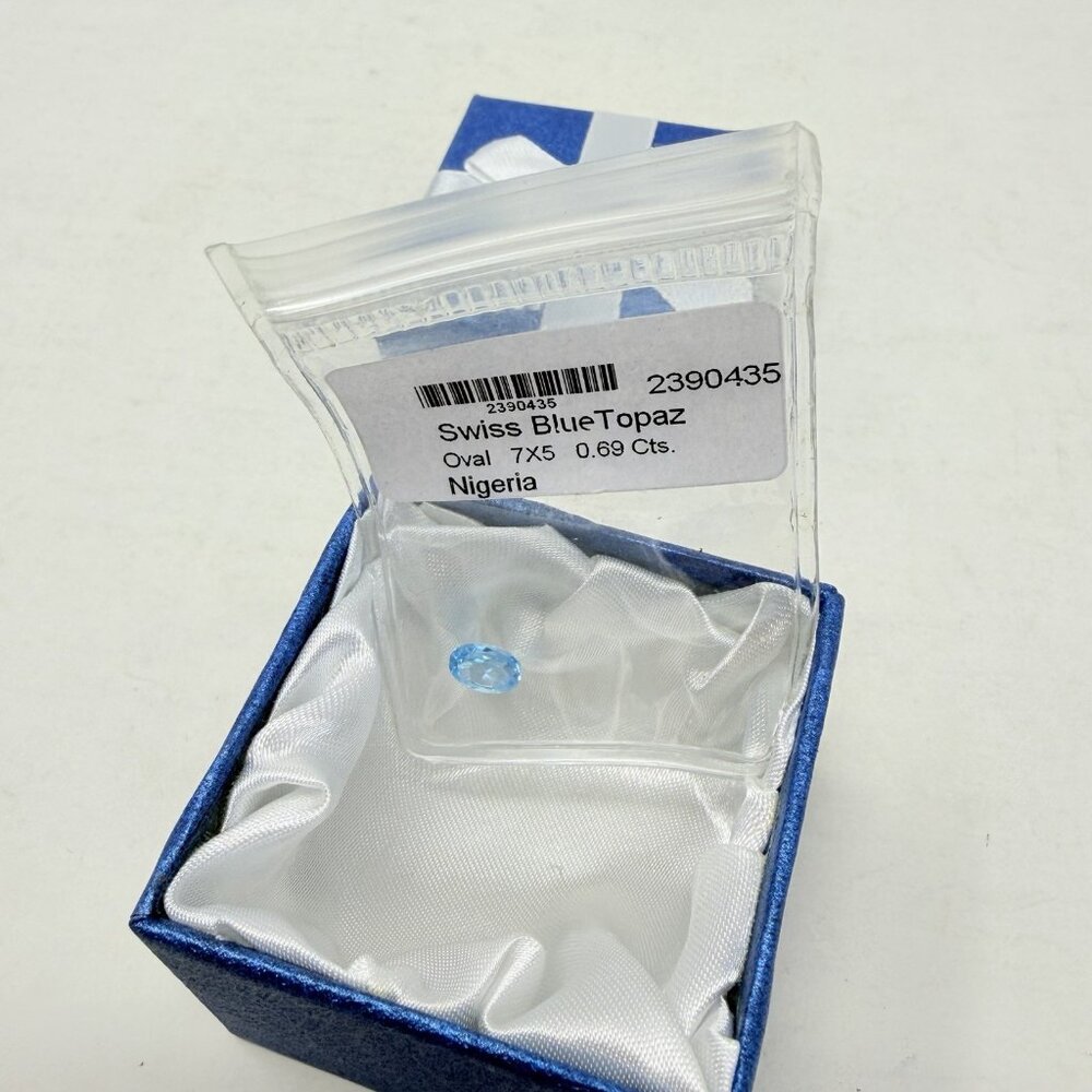 Shop LC Swiss Blue Topaz Oval Shaped Loose Gemstone for Jewelry‎ Making 5323